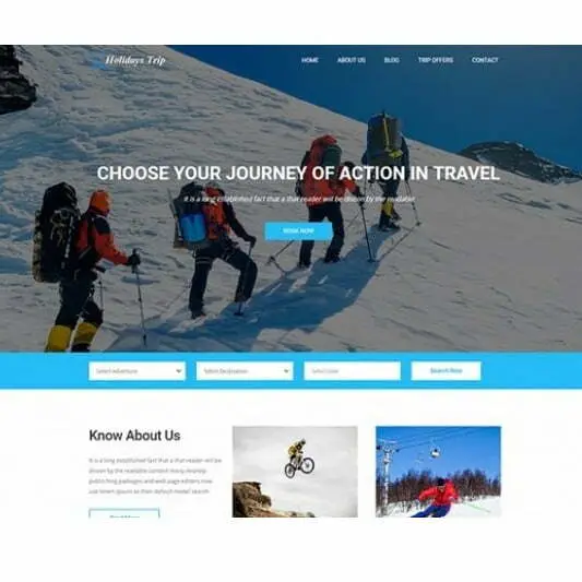 Adventures Trip – HTML Template