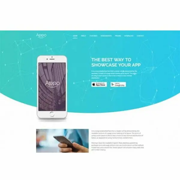 App Landing Page – HTML Template