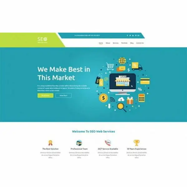 SEO Web Service – HTML Template